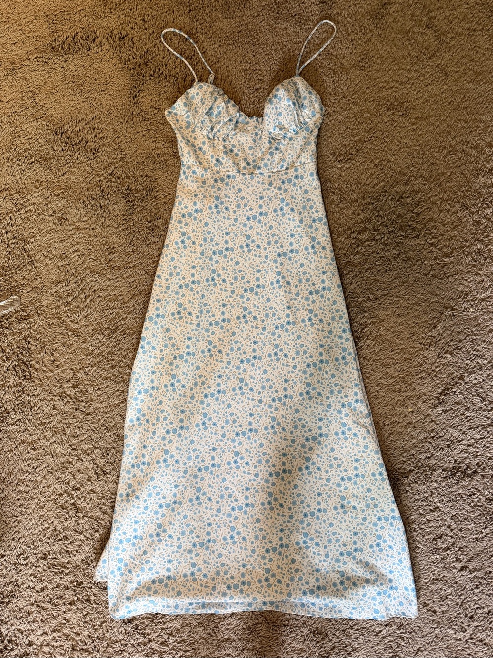 Princess Polly Light Blue Floral Dress